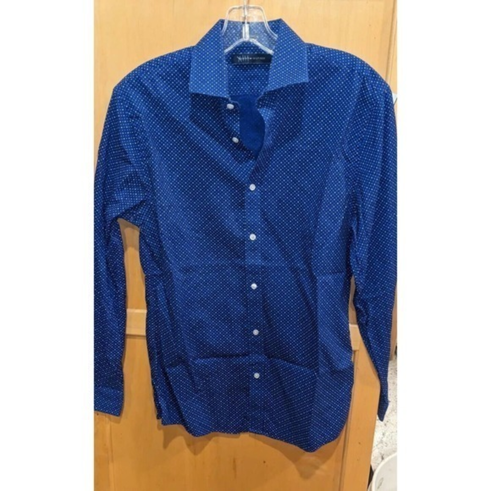 Tommy Hilfiger Shirt Large Slim Fit Blue‎ Mens Long Sleeve Check